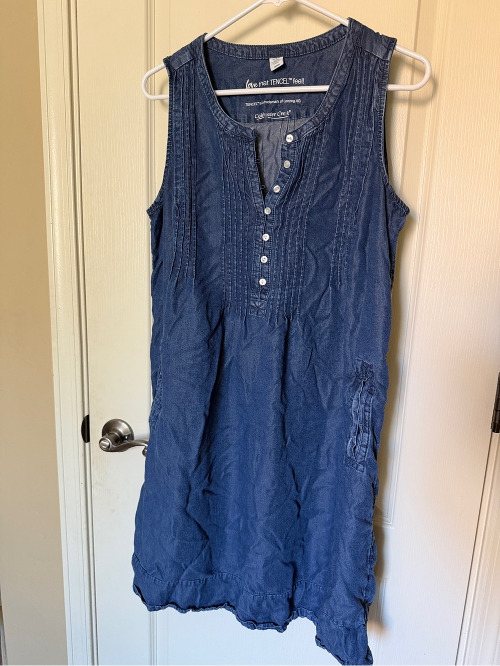 Coldwater Creek Sleeveless Denim Dress Size M